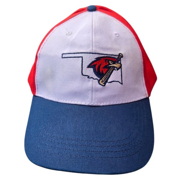 Oklahoma City Redhawks Baseball Team Adjustable Hat Cap OKC Red White Blue - Picture 1 of 8